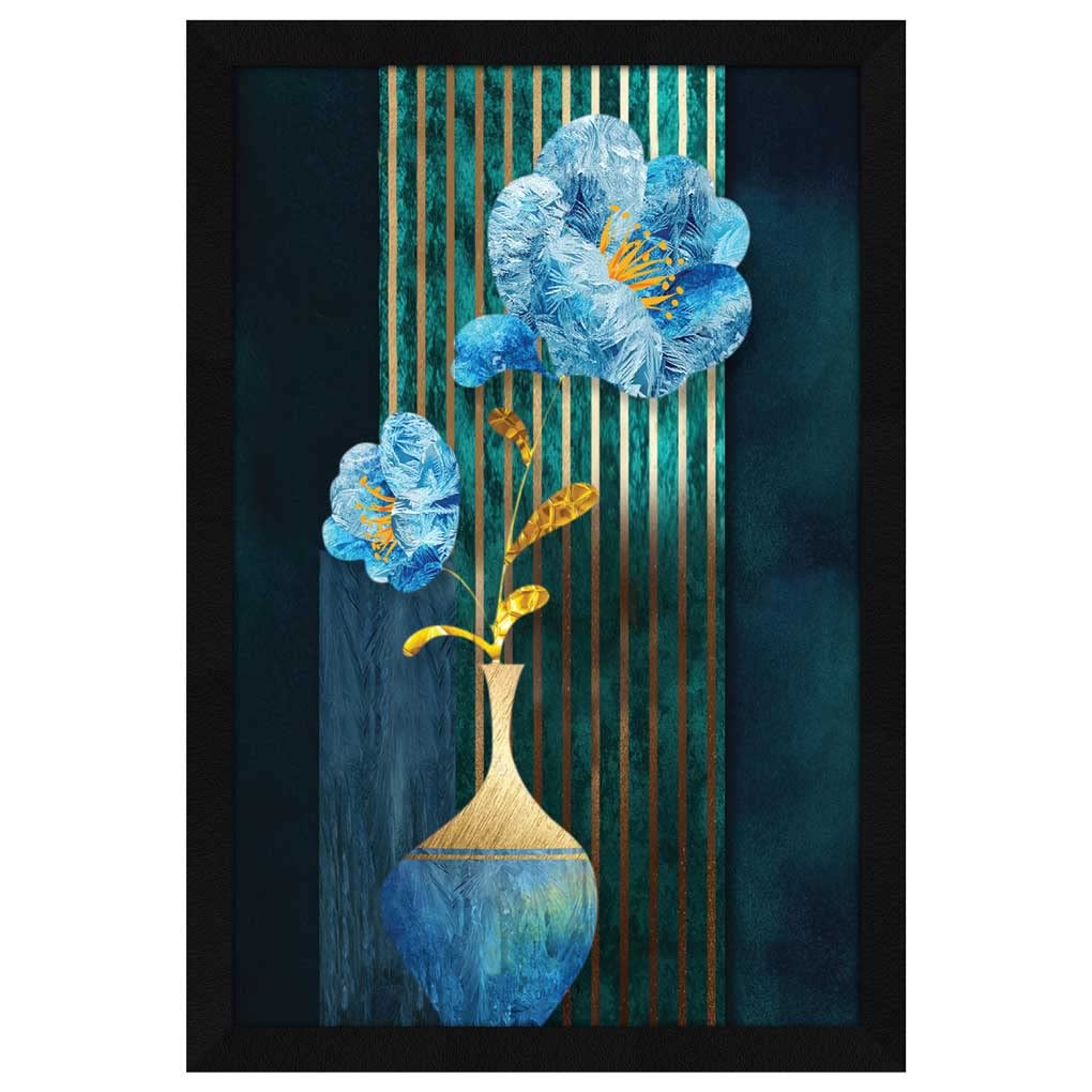ArtX Paper Flower Vase Wall Painting - Multicolor -9 ArtX Paper Flower Vase Wall Painting - Multicolor -9