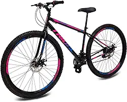 Bicicleta Aro 29 MTB Aço 21 Marchas Freio a Disco Tridal Bike