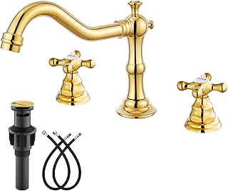 28 Vintage Bathroom Ideas Full of Timeless Charm 77 gotonovo Bathroom Faucet 3 Hole 8 Inch Widespread Bathroom Sink Faucet 2...