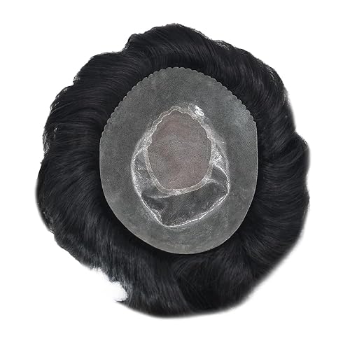 Miniatura 6 de Toupee - Sistema de cabello para hombres, 100 % cabello humano real, pieza de cabello fino mono para hombre, línea capilar natural para hombre,