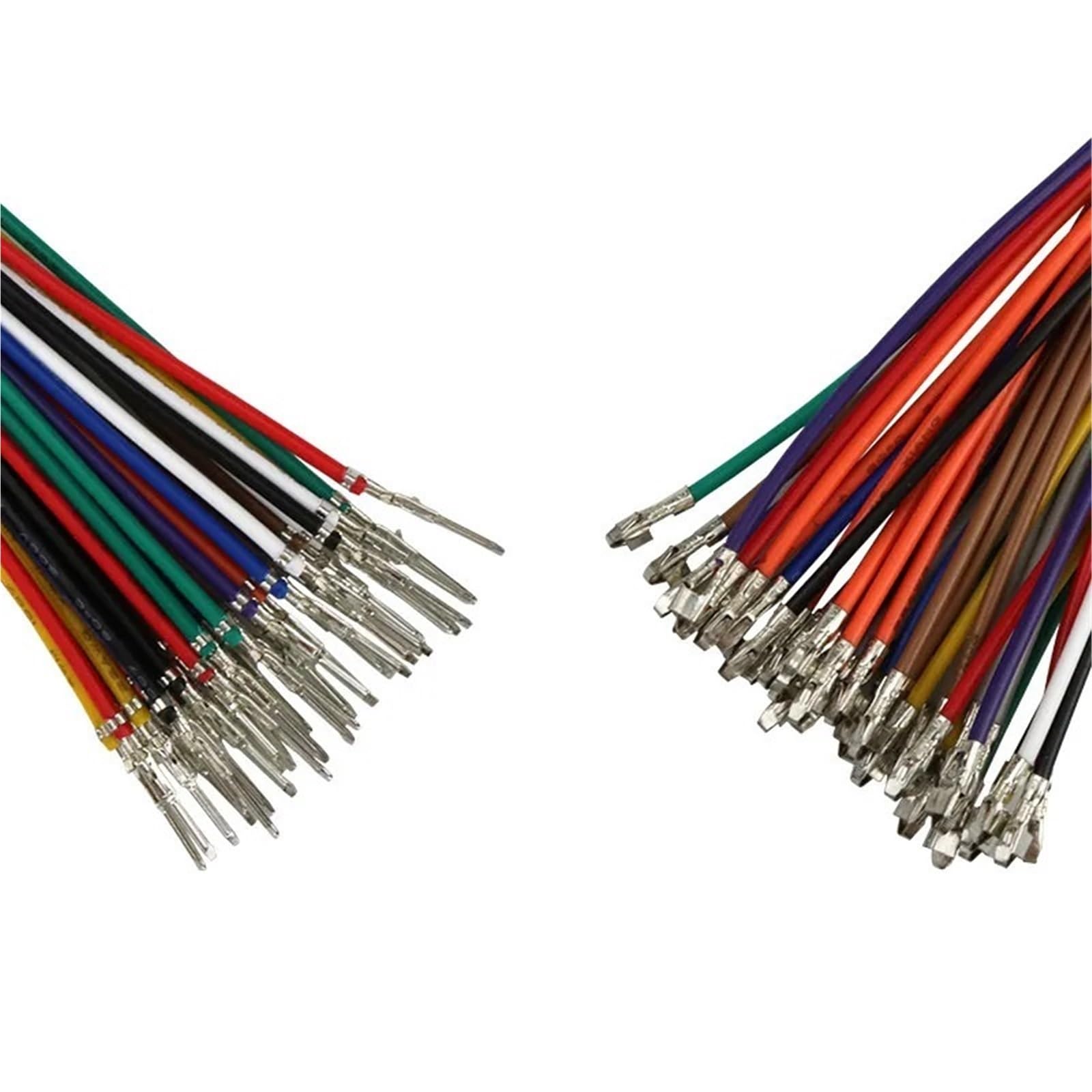 100 unids/Lote SM2.54 Cable de conexión de Terminal Macho y Hembra a línea de Acoplamiento de Aire 2,54 MM Cable electrónico de Color 22AWG(White,20CM_Male)