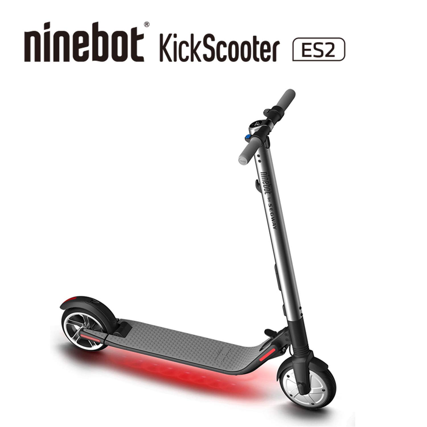 Segway Ninebot ES2 Folding Electric Kick Scooter, Silver Buy Online