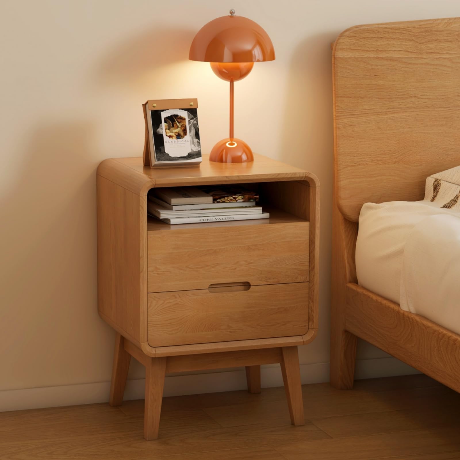 Vadisun Solid Oak Nightstand