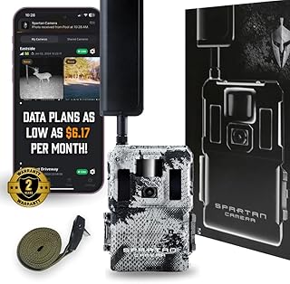 Spartan Camera GoLive2 4G LTE Trail Camera, AT&T Certified,96°FOV Wide-Angle,Live Stream,Anti-Theft GPS,On-Demand Image&Video Capture,Real-time Updates,Built-in Lithium, Spartan Areus camo