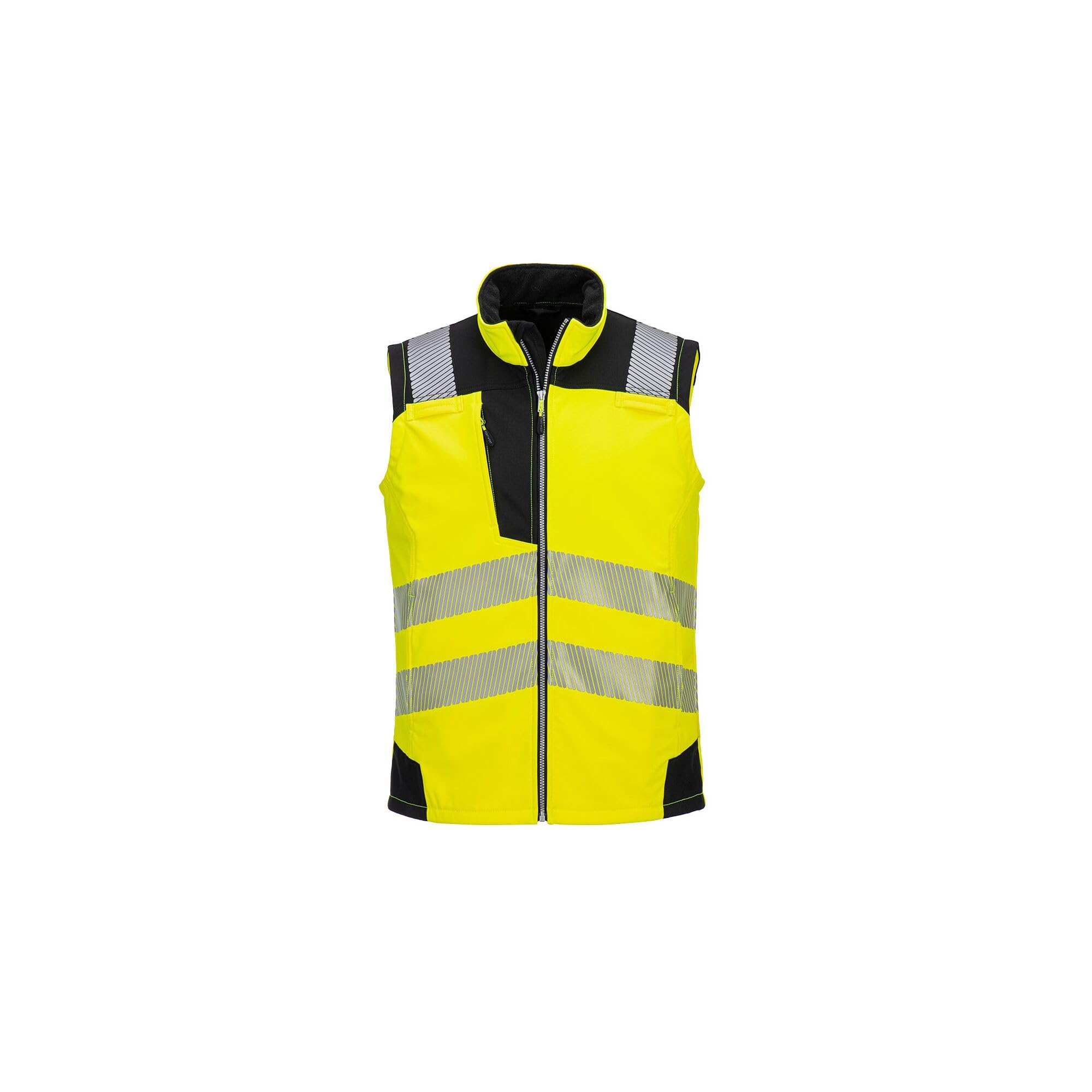 Portwest Yellow / Black Pw3 Hi Vis Softshell Gilet