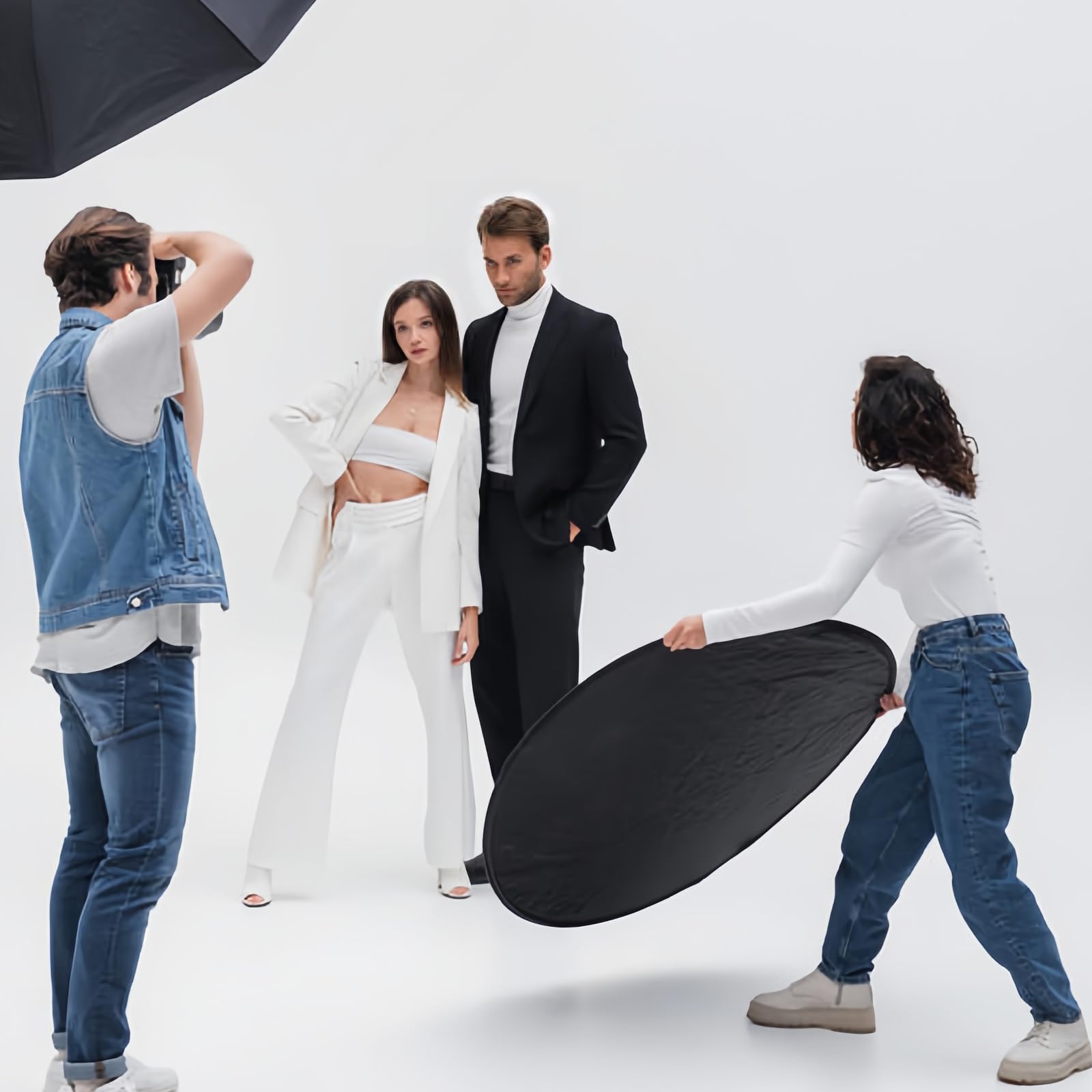Kit De Réflecteur Photo 24 Cm - Multicolore, Portable - Pour Éclairage Studio Et Extérieur