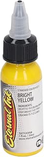 Tattoo Practice Color Ink, Safe 30ml Long Lasting Tattoo Ink High Concentration for Salon for Beginners (BRIGHT YELLOW)