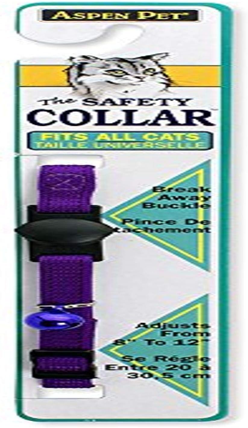 Aspen Pet Breakaway Cat Collar, Purple, 3/8"
