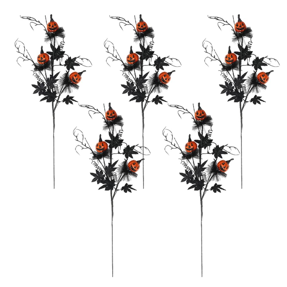CTRLZS Halloween Horror Decorations Black Horror Pumpkin Cuttings Bouquet Decorations Festive Atmosphere Bouquet