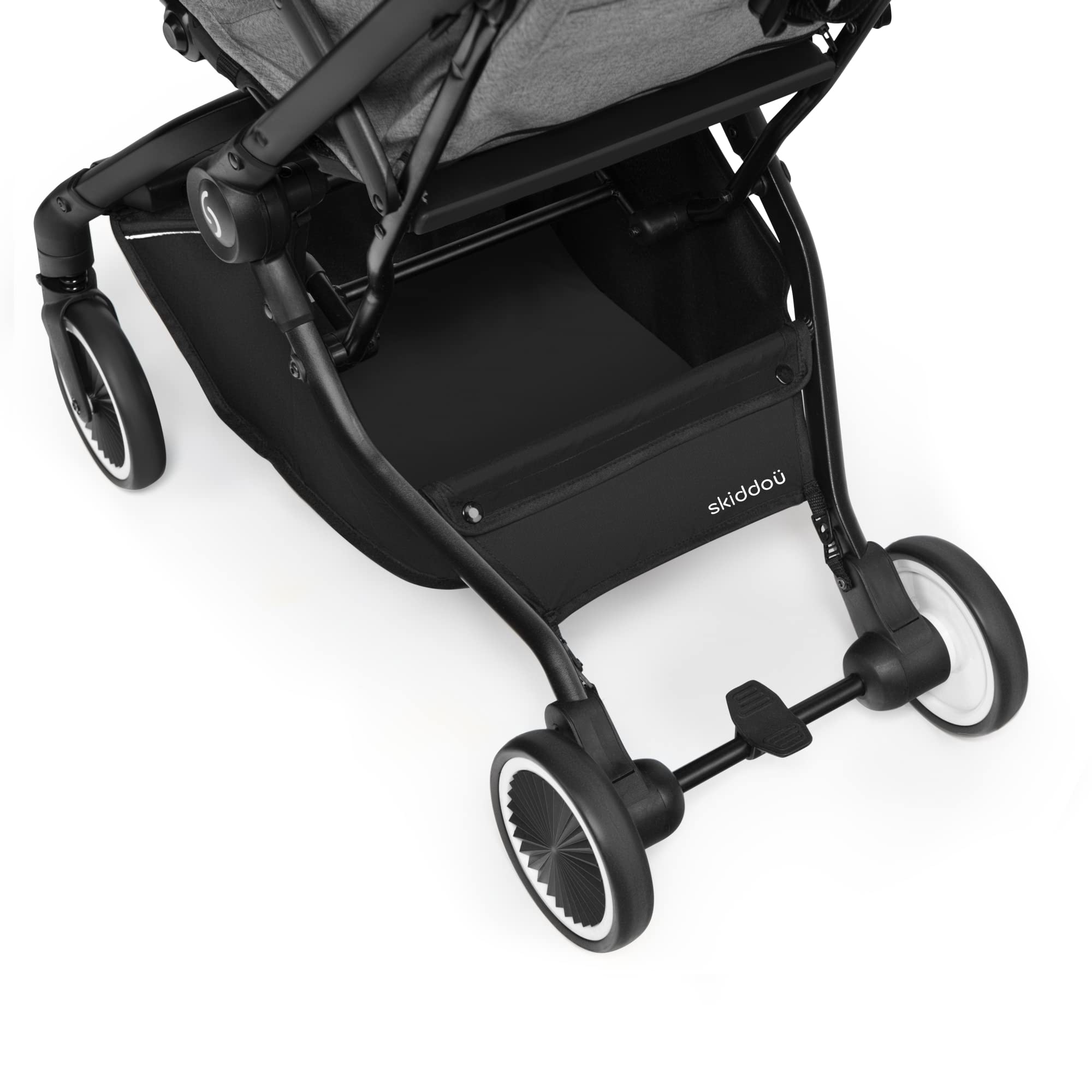 skiddoü poussette hamac pour enfant Espoo poussette pliable poussette canne pour enfant, structure légère en aluminium pliable d’une seule main, petite poussette de voyage, compacte, Noir