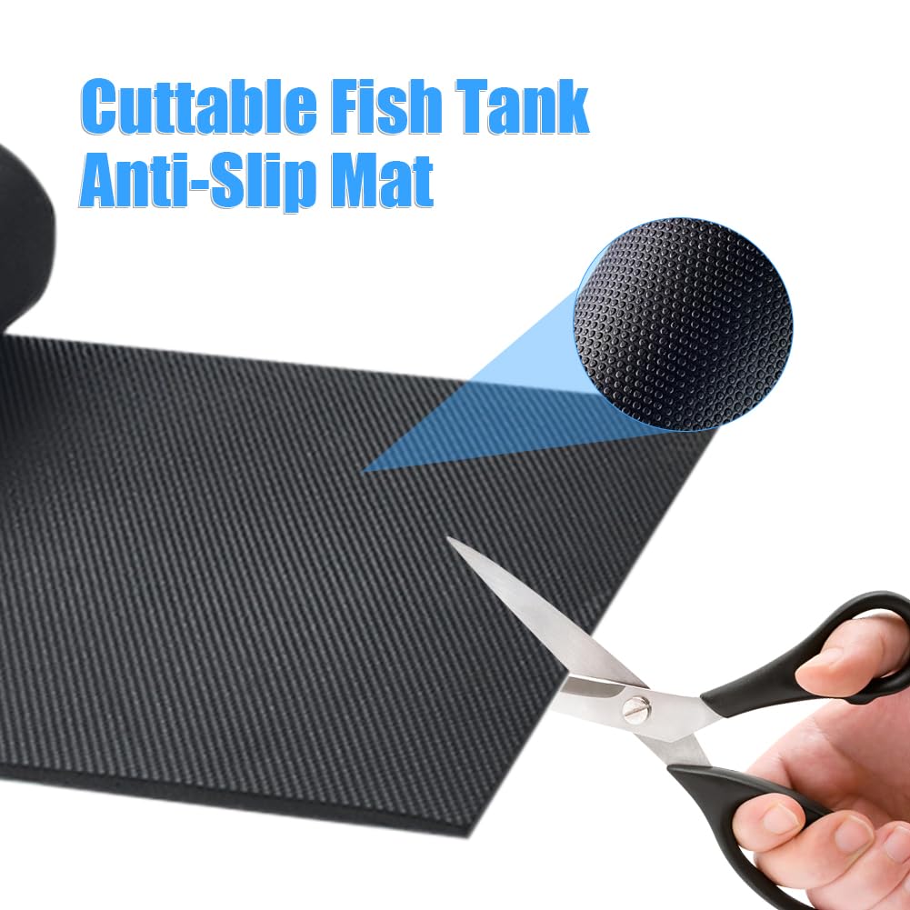 Tapis de nivellement pour aquarium - 60 x 30 cm - En mousse EVA - 6 mm d'épaisseur - Antidérapant - Absorbe les chocs - Imperméable