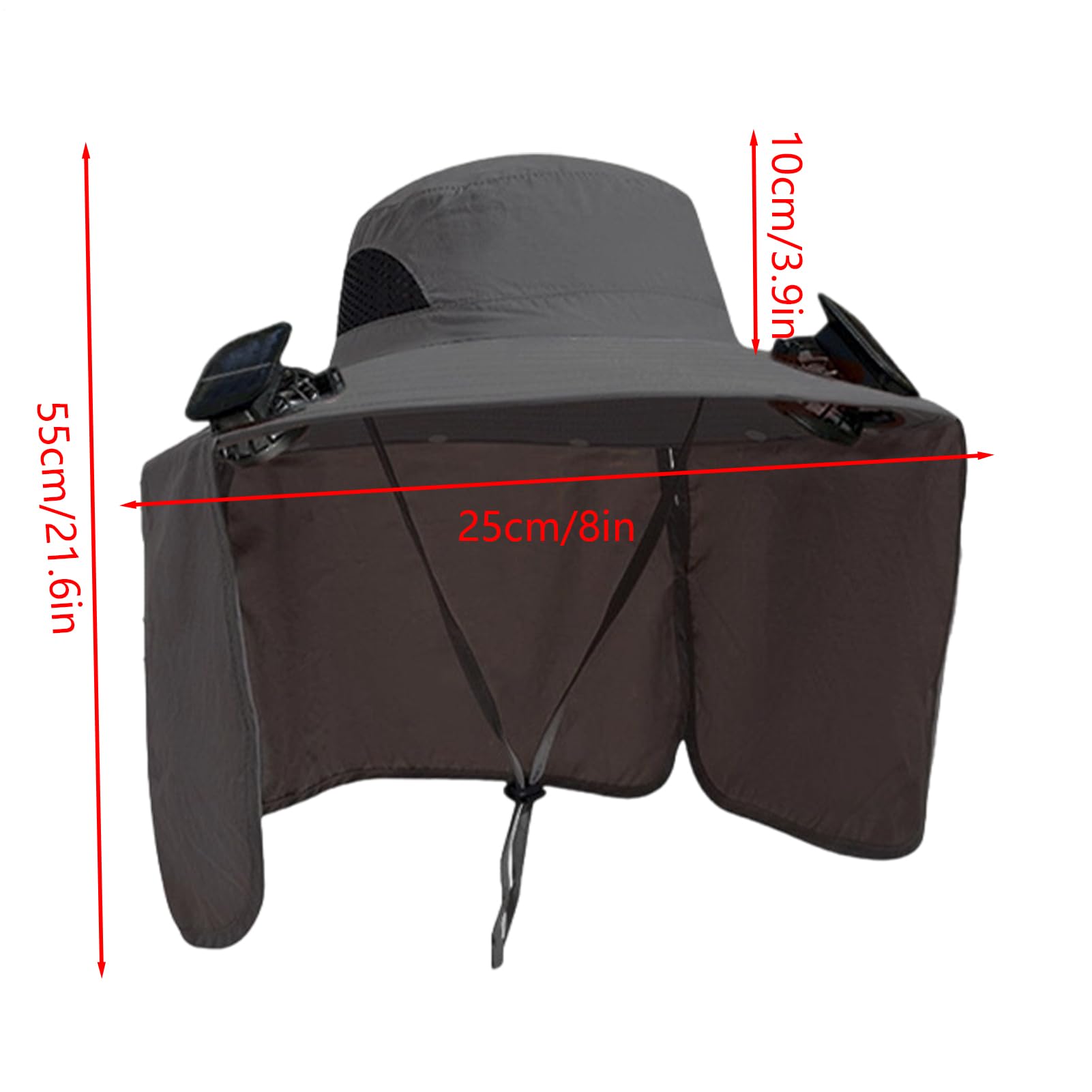 Sombrero con Ventilador,Protección UV y tejido transpirable - Plegable con Dos Ventiladores Solares para Jardinería Senderismo Playa Vacaciones - para Hombre Mujer Senderismo Exterior Playa Vacaciones