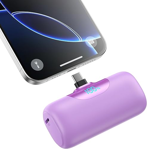 Miniatura 11 de Mini cargador portátil para iPhone 17/16/15, cargador de batería USB-C de carga rápida de 5500 mAh PD actualizado, cargador de teléfono portátil de