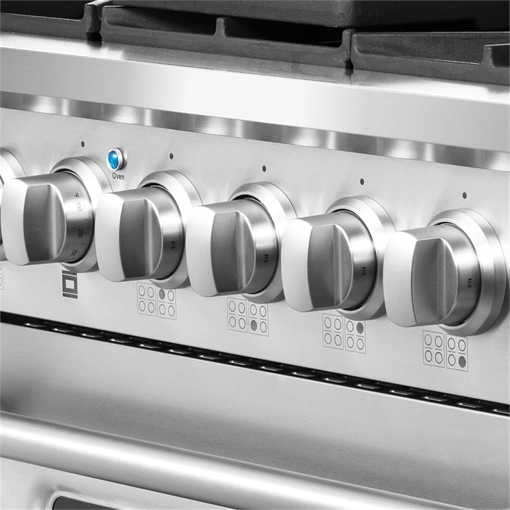 Cosmo 48" Stainless Steel Double Oven Gas Range with 8 Burners and Griddle