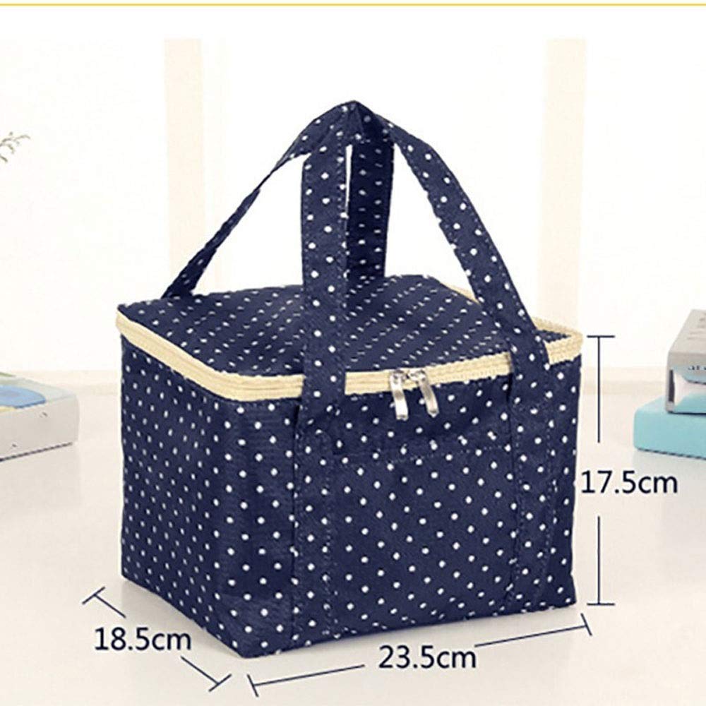 Bolsa de Almuerzo, Bolsos para la Comida para Mujer, Bolsa de Transporte de Lona fría aislada, Bolsa de Almuerzo térmica portátil, Bolsas más Frescas para Mujer