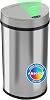 iTouchless 13 Gallon Sensor Kitchen Trash Can with Odor Control System, Stainless Steel Semi-Round Extra-Wide Opening Touchless Automatic Garbage Bin
