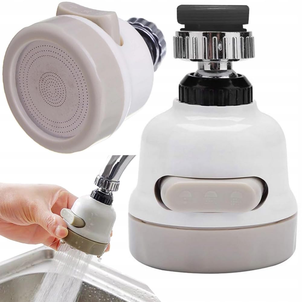 Faucet Aerator, Universal and Adjustable, Extension for Kitchen Multiple Modes Rotating Adapter to Save Water, Economical