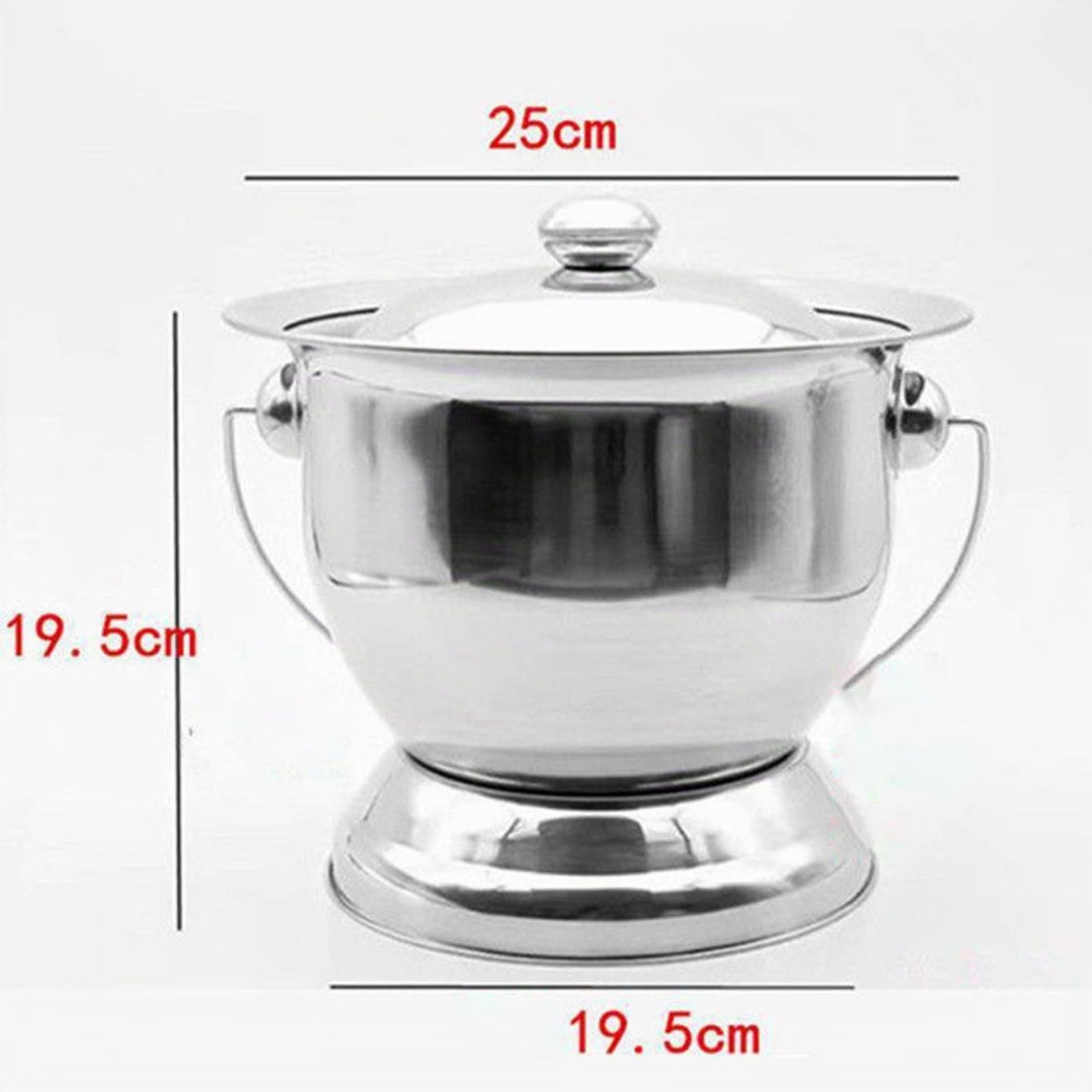 Fenteer Orinales con Tapa, Botella para Orinal, Inodoro Orinal para Niños Y Adultos de Acero Inoxidable