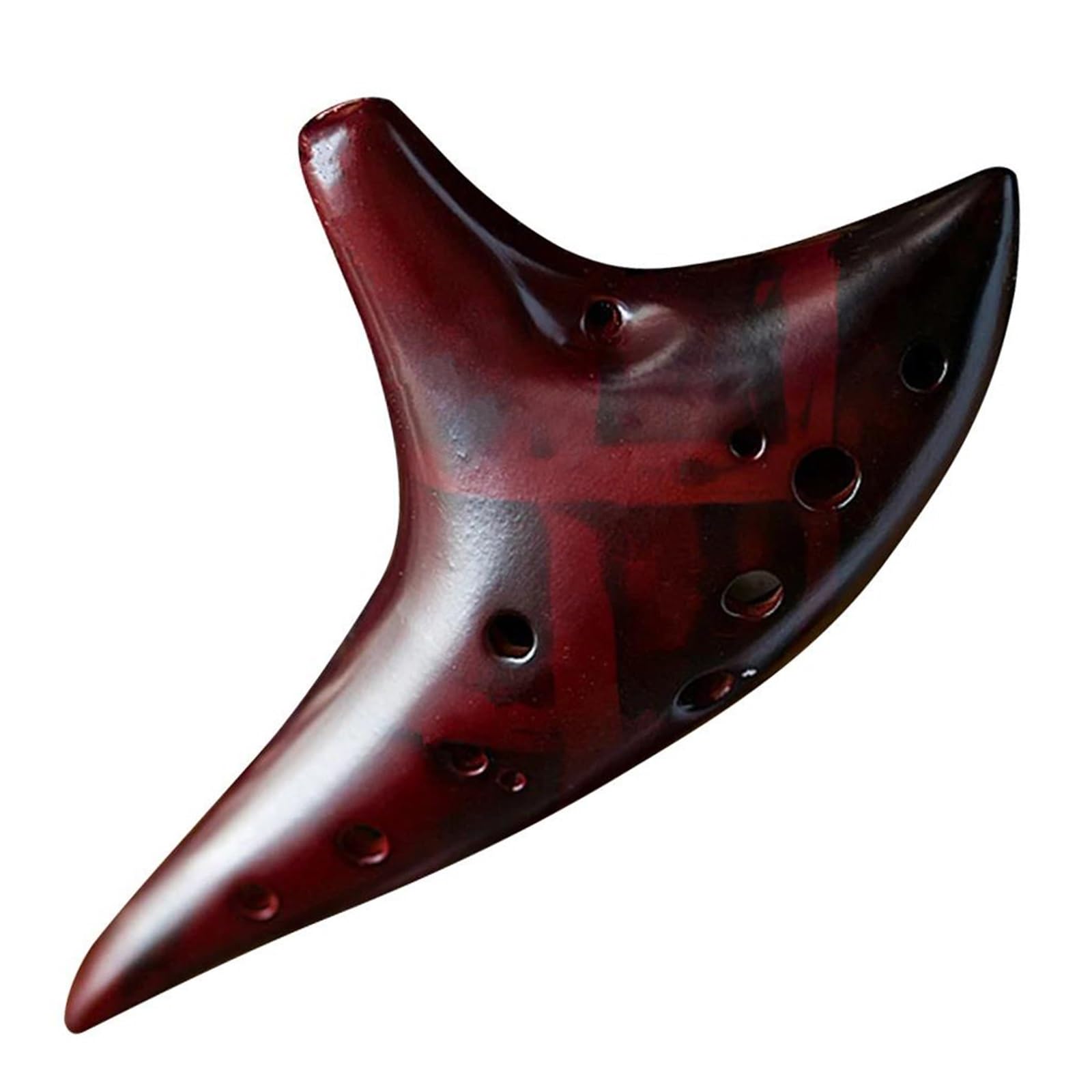 Ocarina Standard Ocarina professionale in Do alto a 12 fori | Intonazione precisa, tono pieno, caldo e suadente(Light Brown)