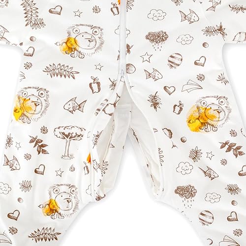 Miniatura 6 de Saco de dormir para bebé con pies 1.5tog Otog Otoño Invierno Manta Ponible Camisones, León