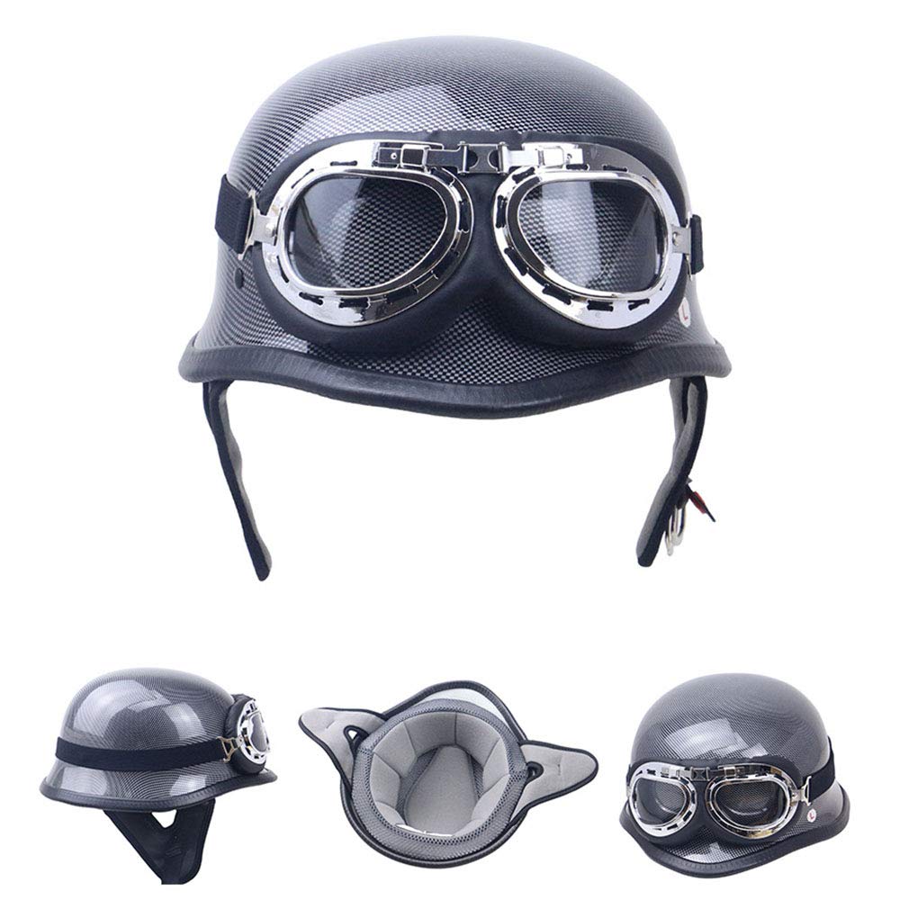 Buy Moto HelmetsCarbon Fiber Wehrmacht Steel Half Shell Motorcycle