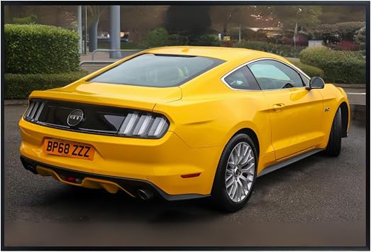 Blessed Posters Ford Mustang Boss 429 Wall Print Vintage Muscle Car Poster for Garage Office Bedroom Living Room Decor Classic Car Gift
