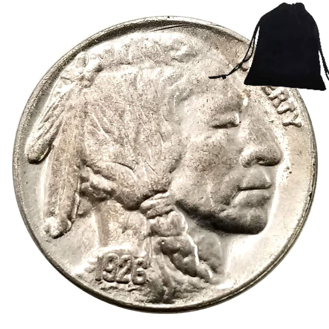1926 Liberty USA FIVE-CENTS Nickel Buffalo Coins World Coins- Funny Commemorative Old Coin -Morgan Dollar US Coins Lucky Coins+KaiKBax Bag Permanent Service