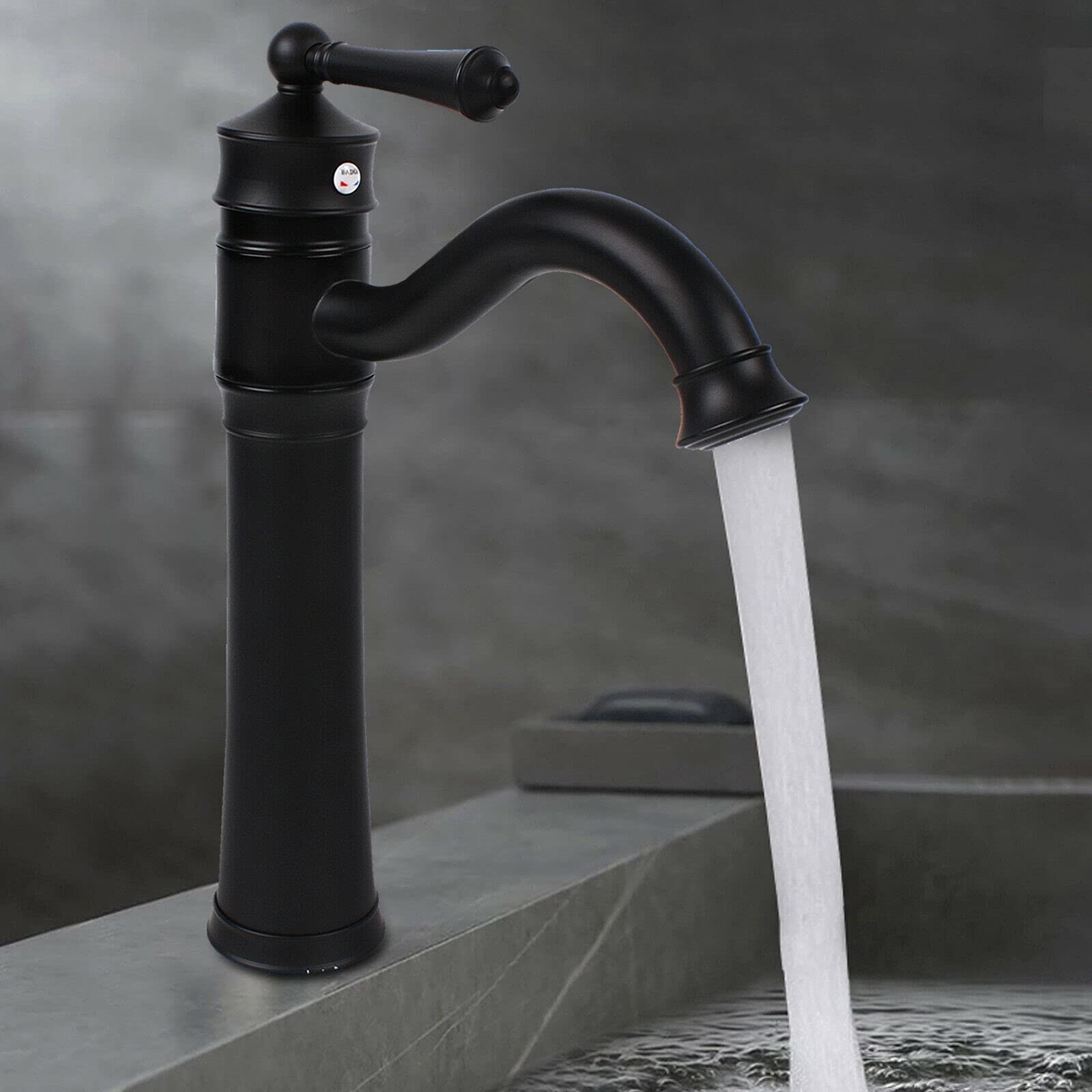 Grifo de baño vintage retro 360° grifo mezclador cocina baño grifo lavadero grifo para lavabo retro negro