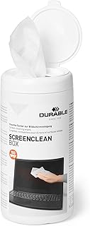 Durable Bildschirmreiniger (Screenclean Box, Spenderdose) 100 Feuchttücher, weiß, 573602
