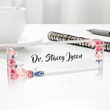 Office Desk Name Plate Personalized - Custom Name Plate for Desk, Ideal Office Gifts for Women Desk - 8"x2.4"x0.59"