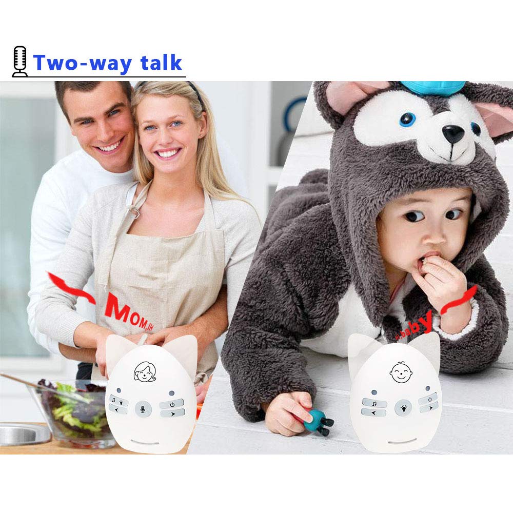 Wireless V30 Baby Sitter Portatile 2,4 GHz Audio Baby Monitor Digitale Trasmissione vocale Doppia Talk Luce EU Spina