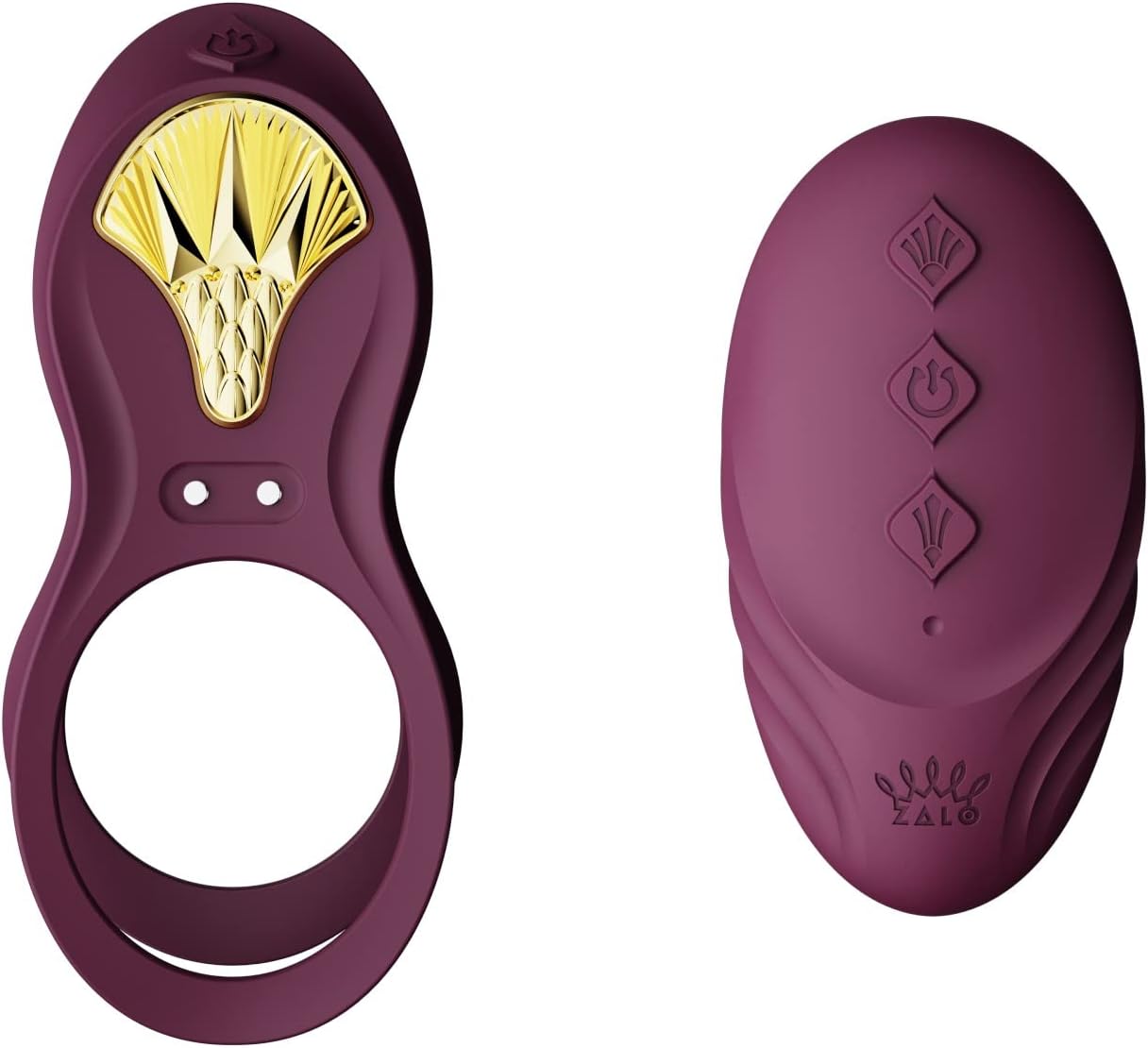 ZALO Bayek Vibrating Couples Ring with 8 Vibration Modes | Waterproof Sex Toy with Remote Control | USB Rechargeable Battery | 1-Year Warranty | Velvet Purple