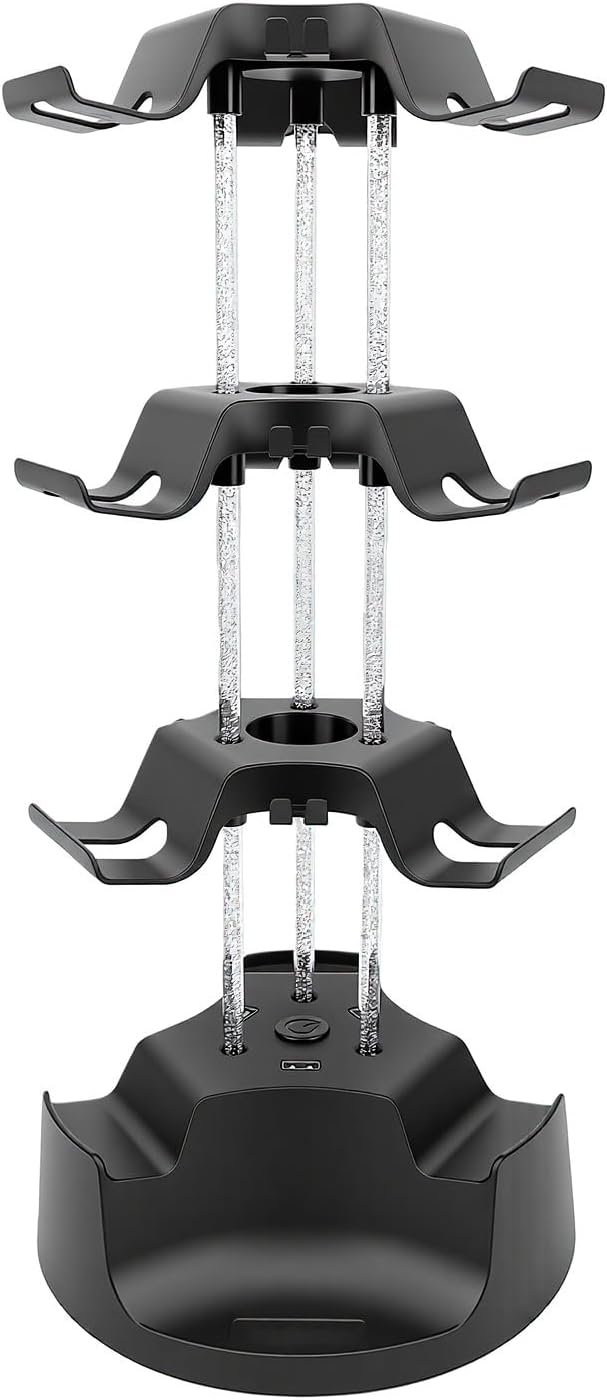 Dpofirs Gaming Controller Stand with RGB Lighting, Large Capacity