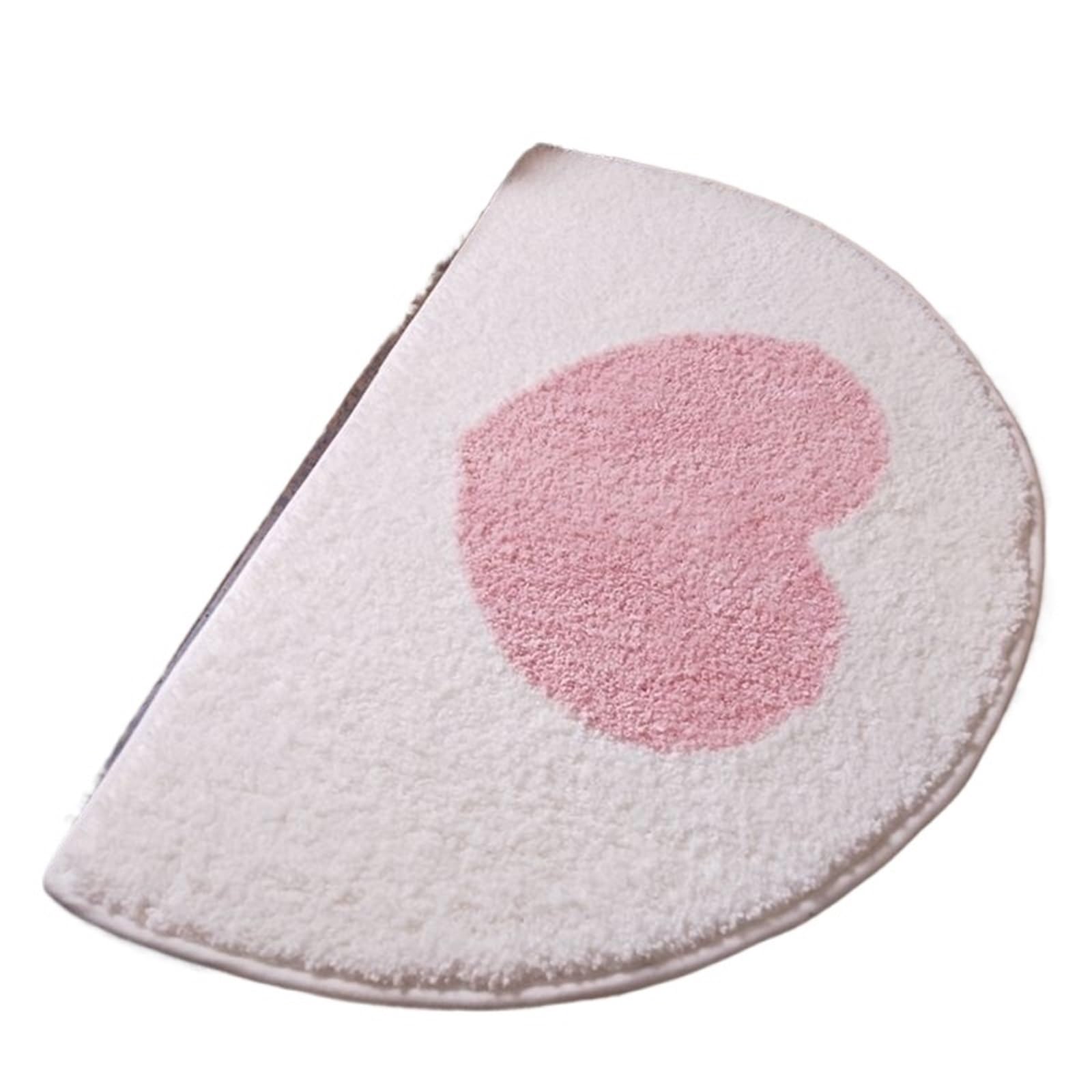 Paillasson semi-circulaire haut de gamme imitation cachemire doux pour entrée raffinée