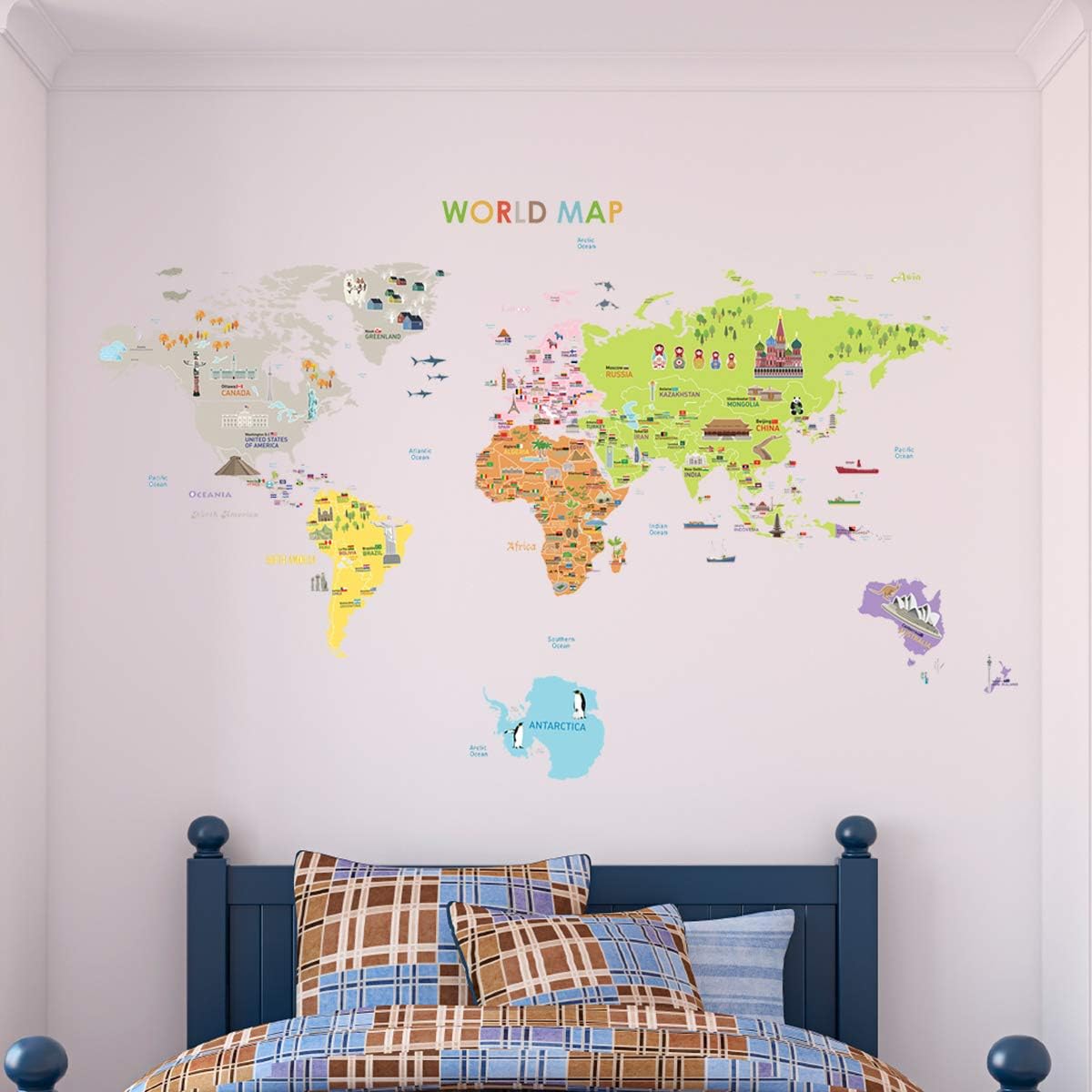 Ambiance Sticker Wall Sticker Circles Designs Grey and Black Self Adhesive Wall Sticker for Girls, Nursery and Living Room - H70 x W50cm
