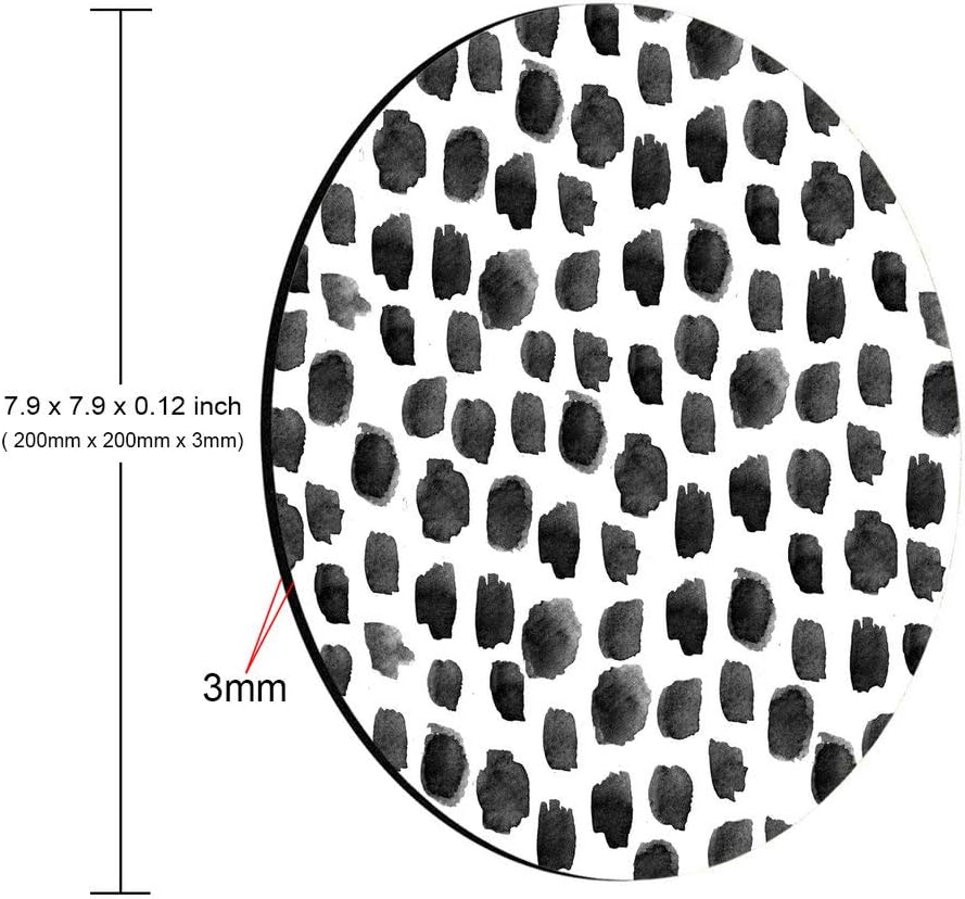 Smooffly Polka Dot Mouse Pad, Polka Dot Print, Dot Pattern, Gift for Her, Cute Round Mousepad, Cute Desk Accessories, Office Decor, Desk Decor, Mouse Pads : Office Products