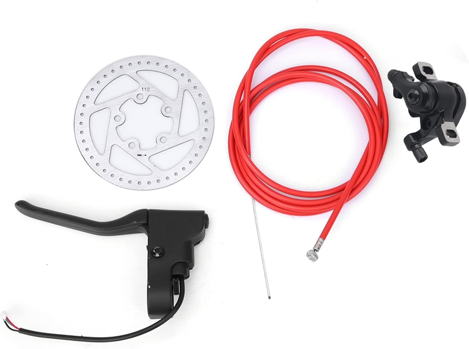 HERCHR Metal Bike Disc Brake Set Electric Scooter Brake Rotors Disc Brake Line Handle Scooter Brake M365 Brakes Replacement Electric Scooter Accessories Kit