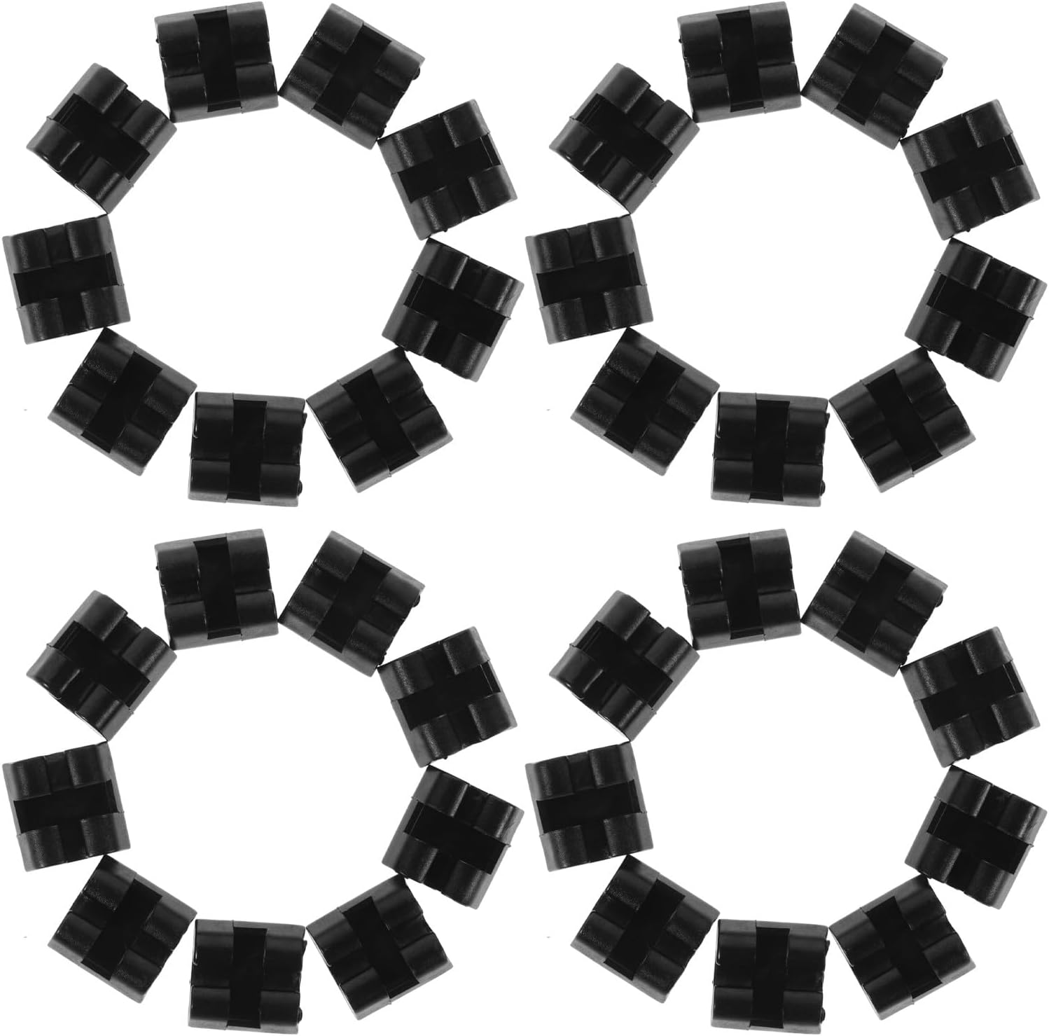 jojofuny 50pcs Black C-Shaped Furniture Pads Non-Skid Chair Leg Floor Protectors Reusable Chair Foot Pads for Hardwood and Tile Floors
