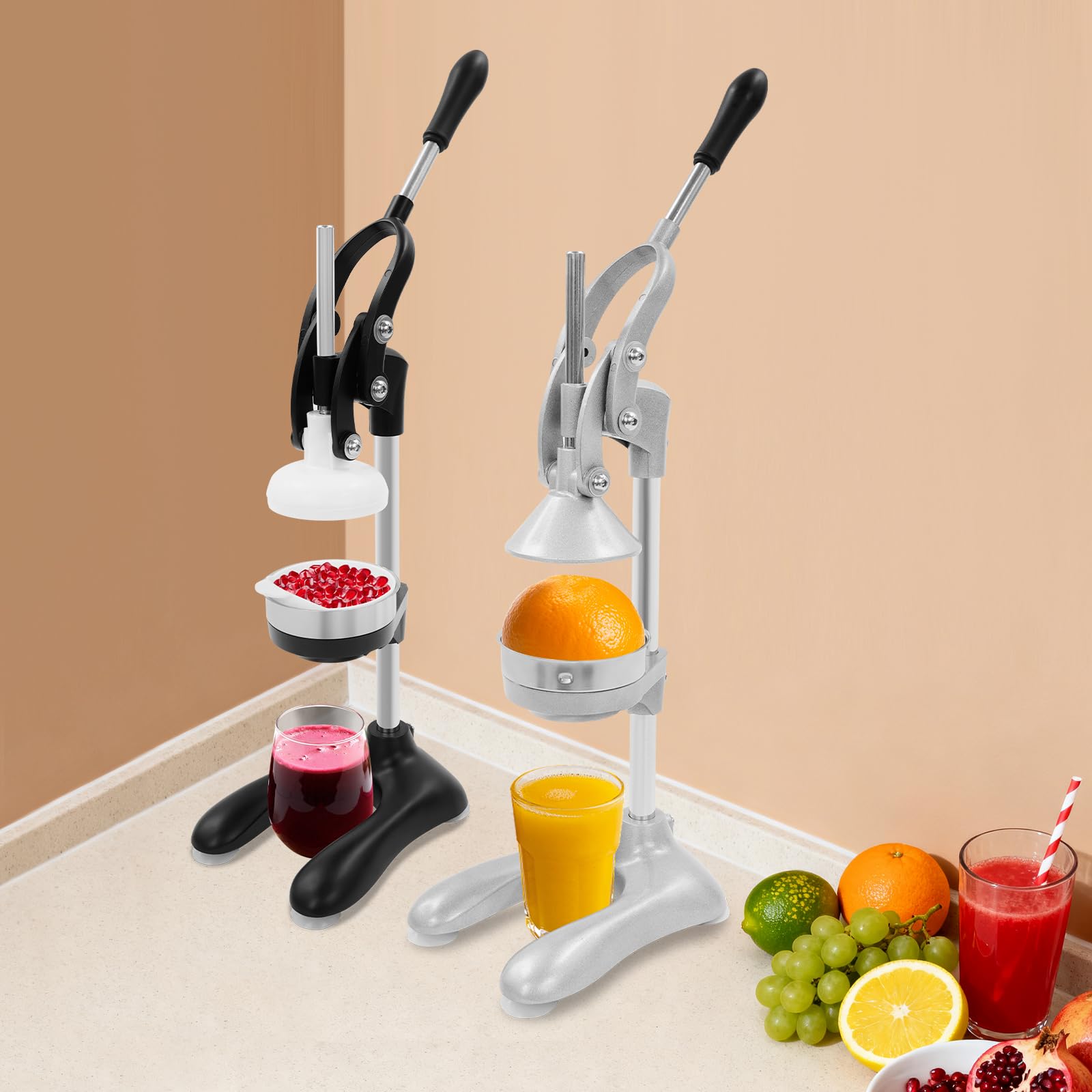 Exprimidor Manual | Filtros De Acero Inoxidable | 2 Cabezales Para Cocina