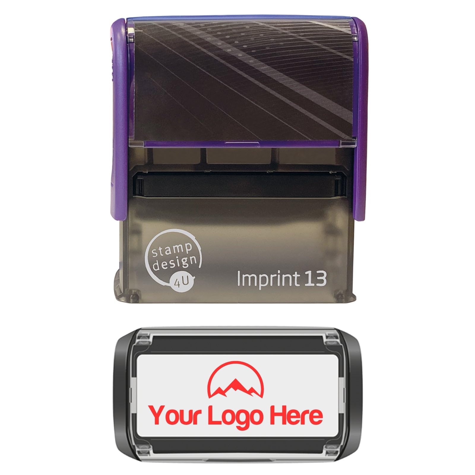 Personalised Logo Rubber Stamp Self Inking- SD4U Imprint 13 58 x 22mm - Logo Stamp