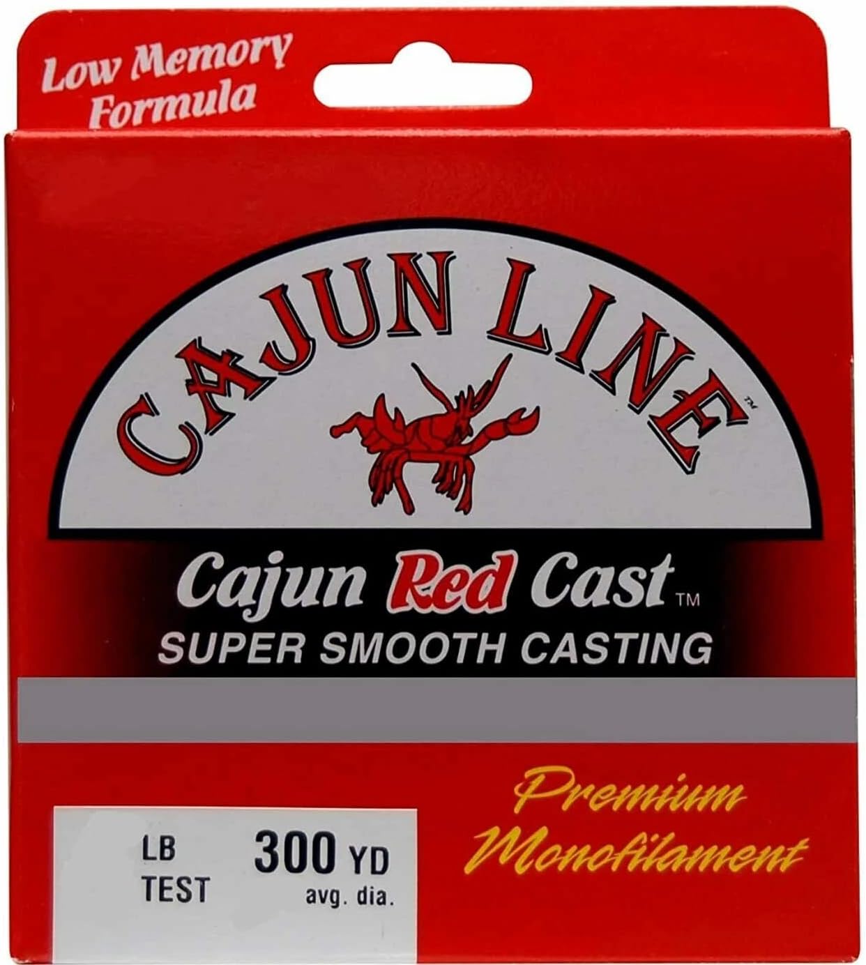 300 yds. Zebco Cajun Red Casting Monofilament Line, 4 LB