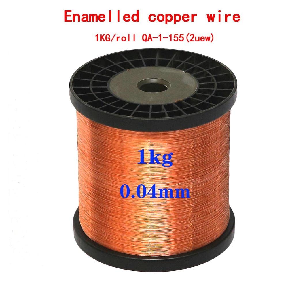1pc 1000g/roll Fil de cuivre émaillé 0.04mm 0.05 0.06 0.2mm 0.8mm 1.3 Fil magnétique for Relais de Bobine d'inductance enroulement de Bobine électrique (Color : 1.0mm 1kg, Size : Copper)