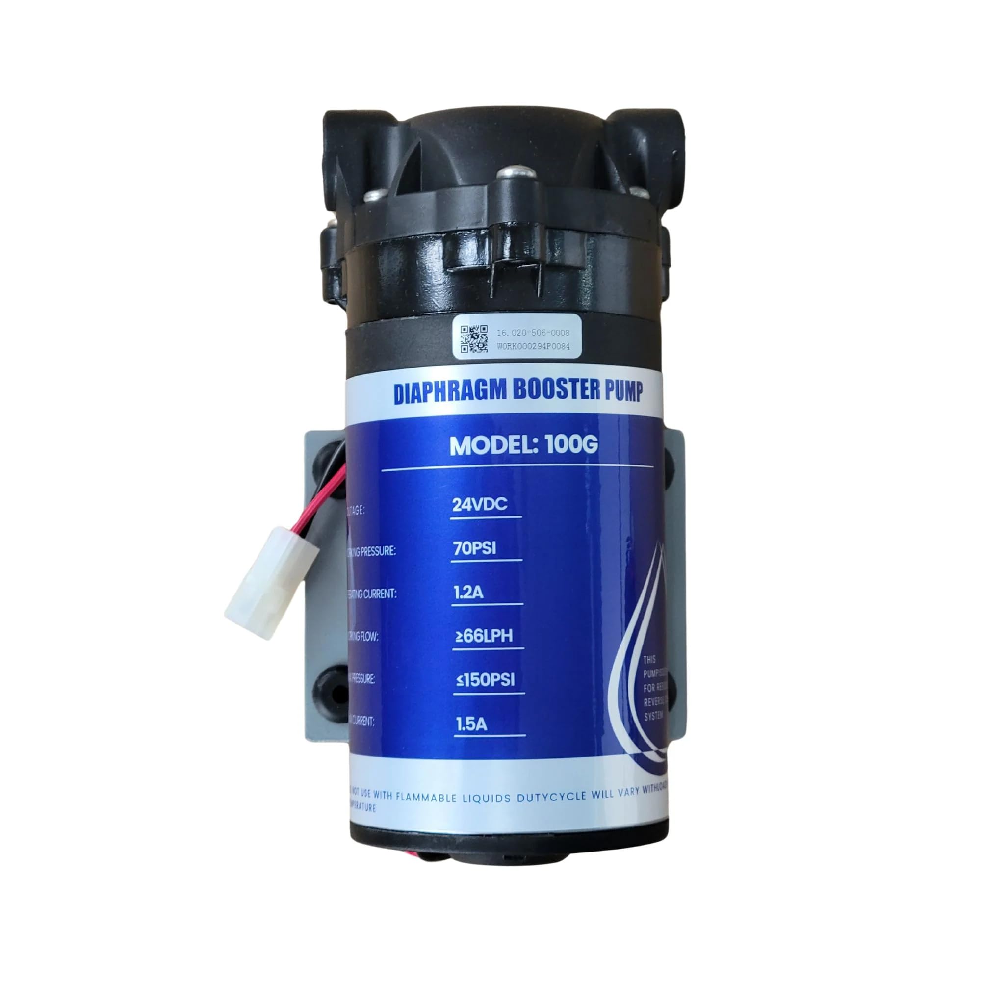 Hommix 100Gpd Diaphragm Self Priming Booster Pump For Reverse Osmosis (Ro) Systems