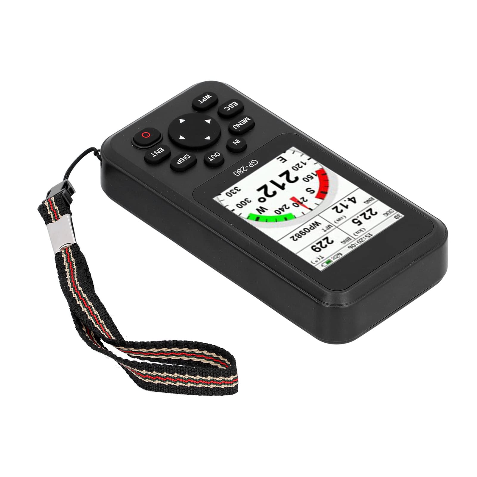 Handheld Navigator GPS, Lokalizator wysokości szerokości szerokości do eksploracji na zewnątrz, przenośny urządzenie śledzące GPS, urządzenie nawigacyjne turystyczne (Czarny)