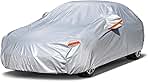 Kayme 6 Layers Car Cover Waterproof All Weather for Automobiles, Outdoor Full Cover Rain Sun UV Protection with Zipper Cotton, Size A2 3XL Universal Fit for Sedan (186-193 inch)