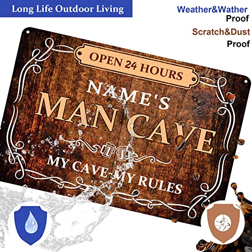 Custom Personalized Man Cave to Man Cave Novelty Tin Sign