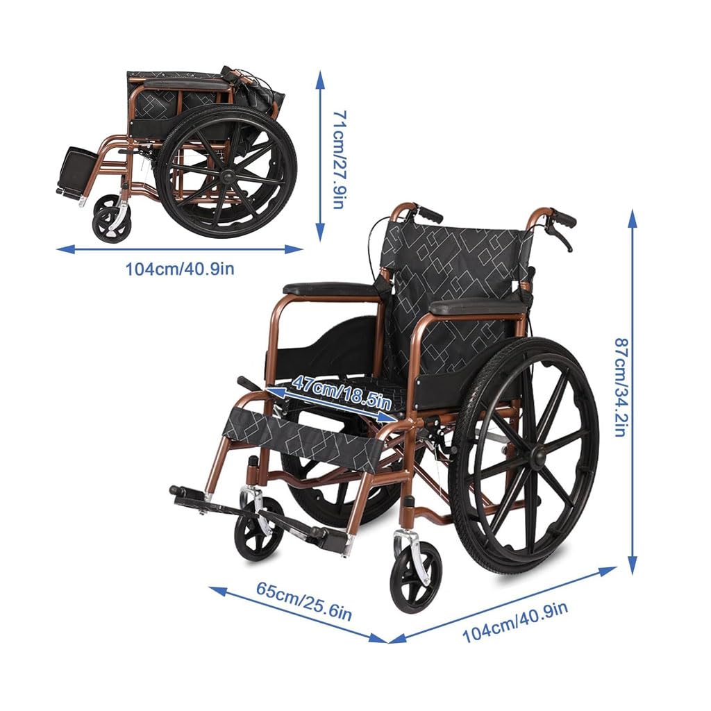 Silla de Ruedas Plegable Cochecito Ligero para Ancianos para Ancianos Discapacitados Andador Artefacto Mujer Embarazada Silla de Ruedas Sillas de Ruedas Plegables