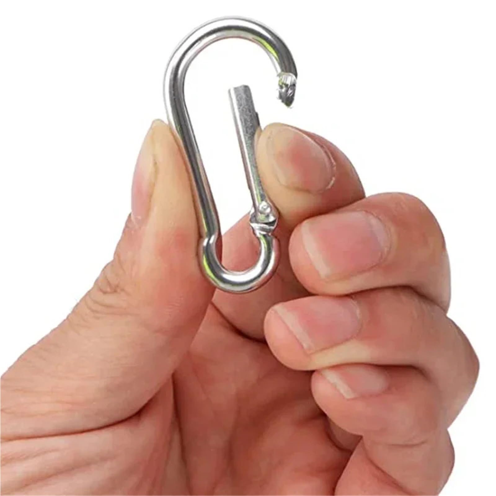Schlüsselanhänger Clip 200 Stück Outdoor Klettern Aluminiumlegierung D-Form Karabiner Survial Schlüsselanhänger Camping Klettern Haken Clip Rucksack Schnalle Schlüsselanhänger