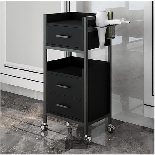 Miniatura 8 de Carrito de pie independiente con ruedas, para estilista, para peluquería, gabinete de almacenamiento de belleza, mesa de salón para estación de