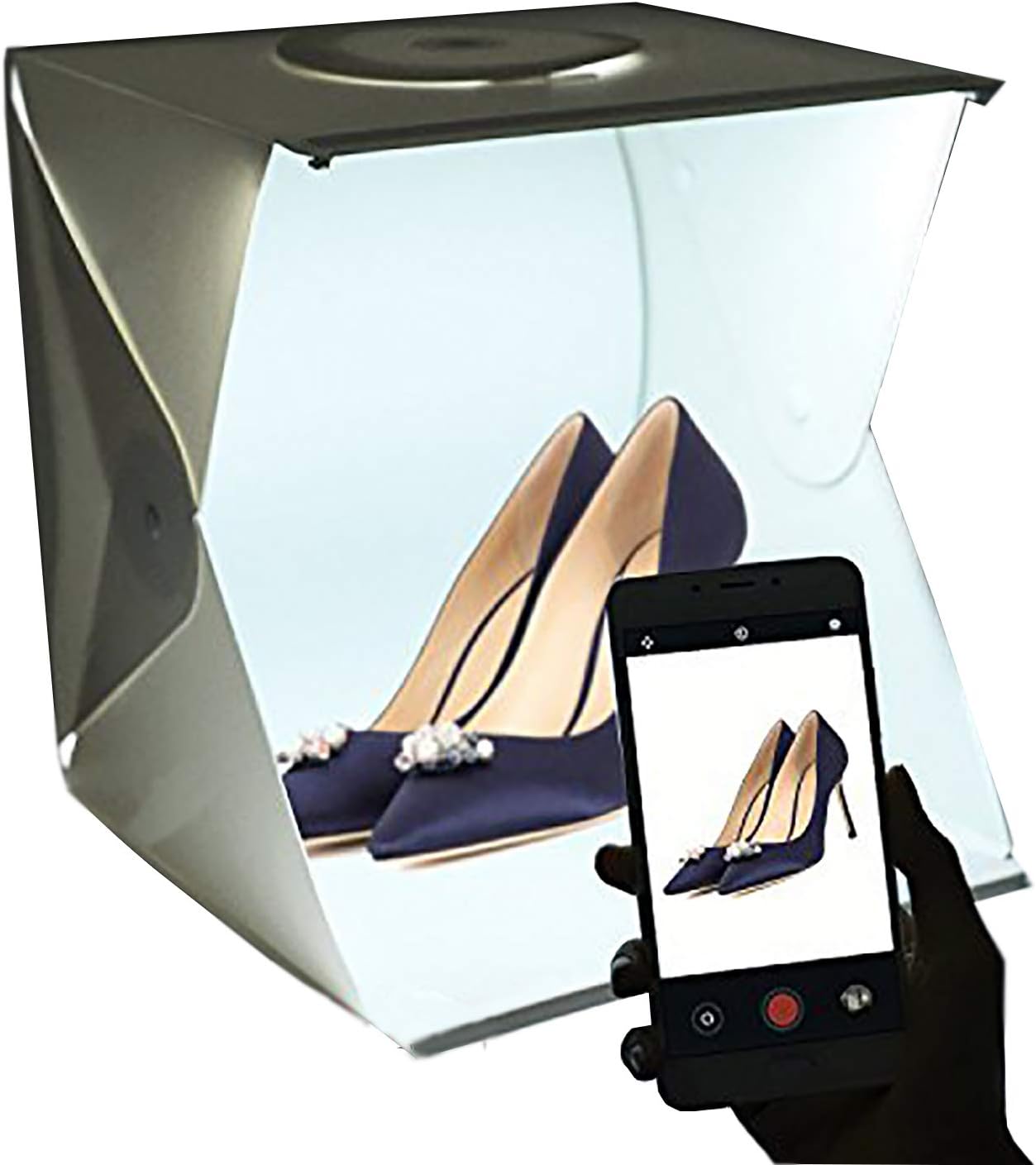 Gleading 40X40X40 cm Mini Portable Photography Studio Light Tent LightRoom Light Box Kit with LED Light: Foldable Led Light Tent+ Blackgrounds(White,Black,Red,Green)